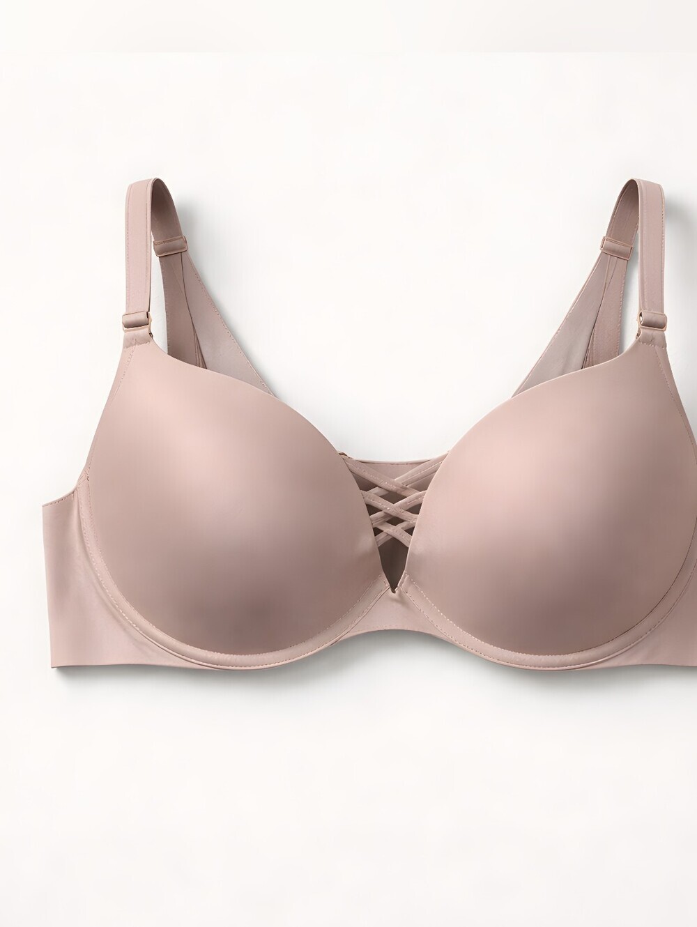 165 Torrid 40DD XO Plunge Push-Up Smooth Bra Tshirt Bra